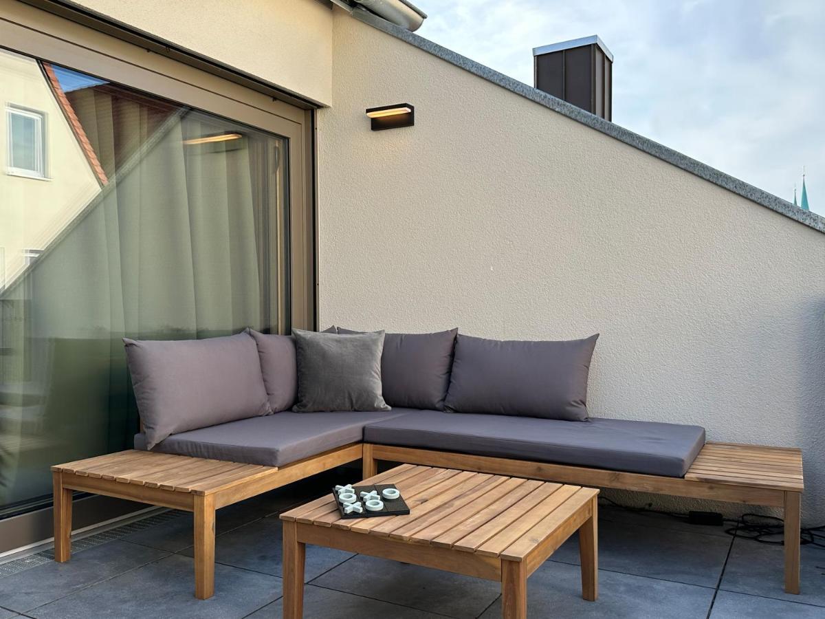 Truly - Direkt Am Rathausplatz, Dachterrasse Mit Blick Auf Perlachturm, Garage, Fahrstuhl اوغسبورغ المظهر الخارجي الصورة