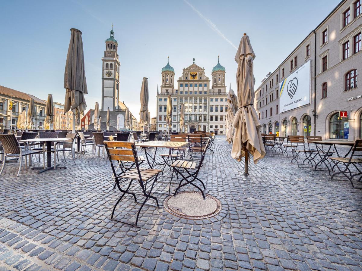 Truly - Direkt Am Rathausplatz, Dachterrasse Mit Blick Auf Perlachturm, Garage, Fahrstuhl اوغسبورغ المظهر الخارجي الصورة